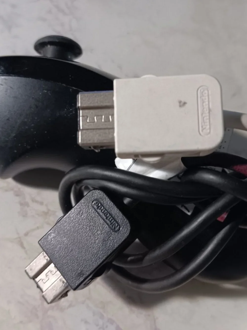 Wii BUNDLE OEM Black Nunchuck + White Nunchuck